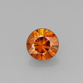 Zircone naturale arancione da 0,99 ct, taglio rotondo, VS