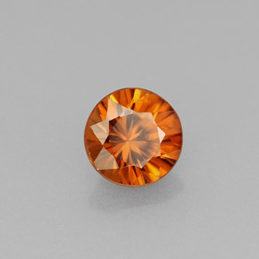 Zircone naturale arancione da 0,99 ct, taglio rotondo, VS