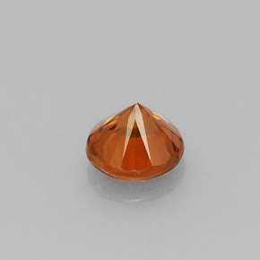 Zircone naturale arancione da 0,99 ct, taglio rotondo, VS