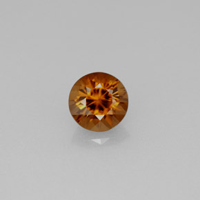 Zircone naturale arancione da 1,14 ct, taglio rotondo, VS