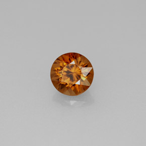 Zircone naturale arancione da 1,14 ct, taglio rotondo, VS