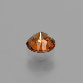 Zircone naturale arancione da 0,94 ct, taglio rotondo, VVS