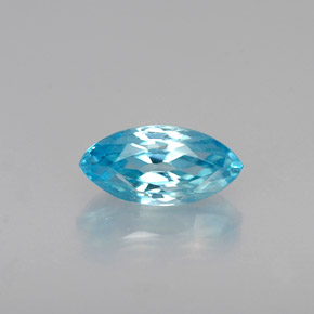 Zircone naturale blu da 0,68 ct, marchesa, VVS