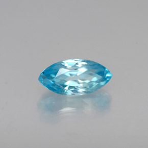 Zircone naturale blu da 0,68 ct, marchesa, VVS