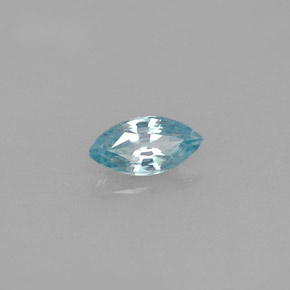 Zircone naturale blu da 0,59 ct, marchesa, VVS-VS