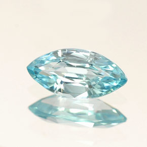 Zircone naturale blu da 0,50 ct, marchesa, VVS