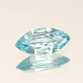 Zircone naturale blu da 0,50 ct, marchesa, VVS