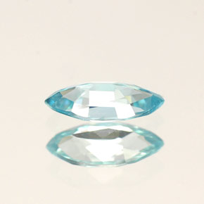 Zircone naturale blu da 0,50 ct, marchesa, VVS
