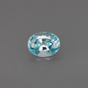 Zircone naturale blu da 0,82 ct, taglio ovale, VVS-VS
