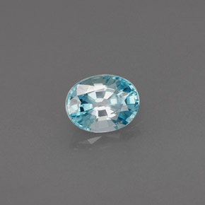 Zircone naturale blu da 0,82 ct, taglio ovale, VVS-VS