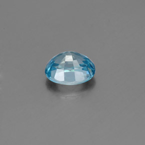 Zircone naturale blu da 1,06 ct, taglio ovale, VVS-VS
