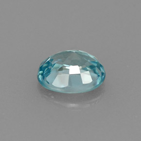 Zircone naturale blu da 1,00 ct, taglio ovale, VVS