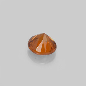 Zircone Arancione naturale da 0.63 ct, Taglio rotondo, VVS-VS