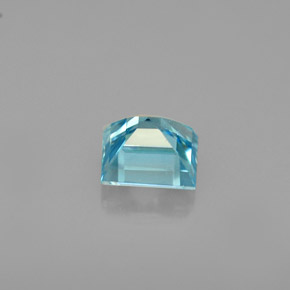 Zircone naturale blu da 0,79 ct, quadrato, VVS-VS