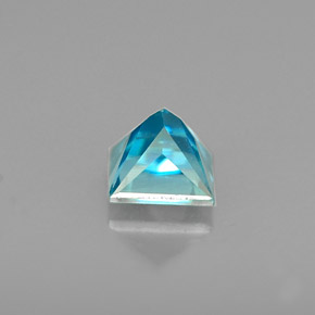Zircone naturale blu da 0,72 ct, quadrato, VS