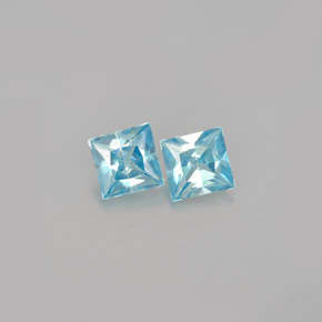 Zircone naturale blu da  ct, quadrato, VVS-VS