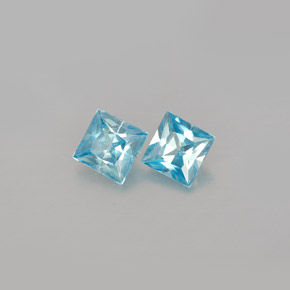 Zircone naturale blu da  ct, quadrato, VVS-VS