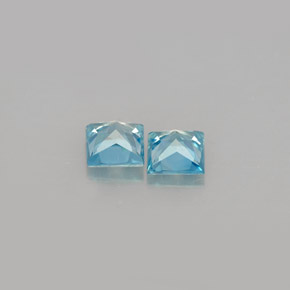 Zircone naturale blu da  ct, quadrato, VVS-VS