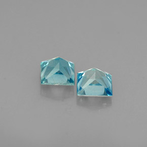Zircone naturale blu da  ct, quadrato, VVS-VS