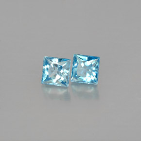 Zircone naturale blu da  ct, quadrato, VVS-VS