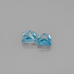 Zircone naturale blu da  ct, quadrato, VVS-VS