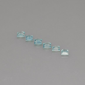 Zircone naturale blu da  ct, quadrato, VVS