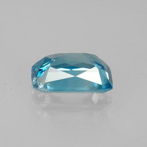 Zircone naturale blu da 1,26 ct, taglio smeraldo, VS-SI