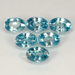 Zircone naturale blu da  ct, taglio ovale, VVS-VS