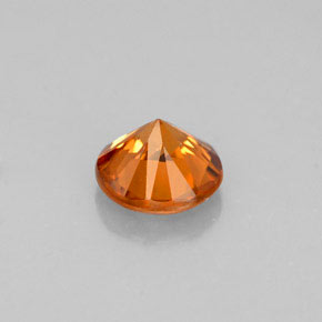 Zircone naturale arancione da 0,91 ct, taglio rotondo, VVS-VS