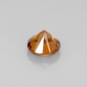 Zircone naturale arancione da 0,93 ct, taglio rotondo, VVS-VS