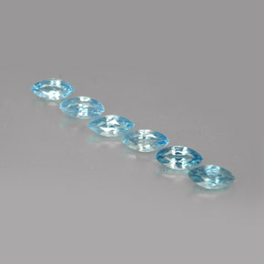 Zircone naturale blu da  ct, marchesa, VVS-VS