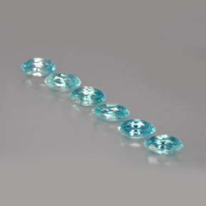 Zircone naturale blu da  ct, marchesa, VVS-VS