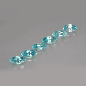 Zircone naturale blu da  ct, marchesa, VVS-VS