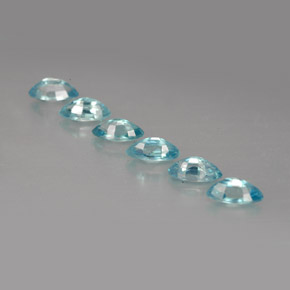 Zircone naturale blu da  ct, marchesa, VVS-VS