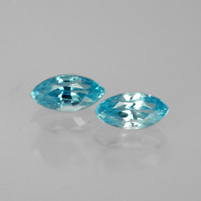 Zircone naturale blu da  ct, marchesa, VVS-VS