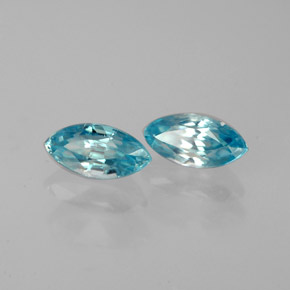 Zircone naturale blu da  ct, marchesa, VVS-VS