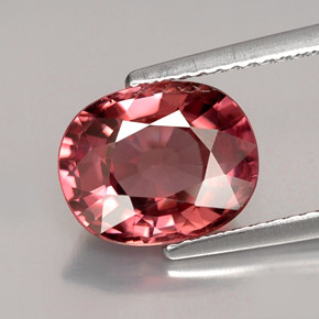 Zircone naturale rosa da 4,18 ct, taglio ovale, VVS