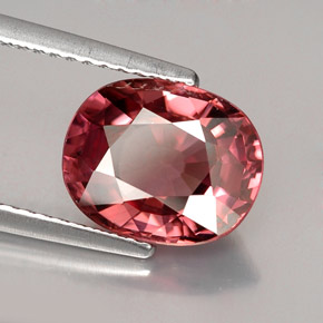 Zircone naturale rosa da 4,18 ct, taglio ovale, VVS