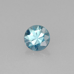 Zircone naturale blu da 0,68 ct, taglio rotondo, VS