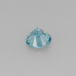 Zircone naturale blu da 0,68 ct, taglio rotondo, VS