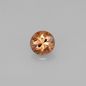 Zircone naturale arancione da 1,01 ct, taglio rotondo, VVS