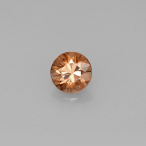Zircone naturale arancione da 1,01 ct, taglio rotondo, VVS