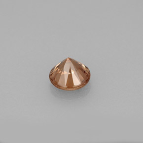 Zircone naturale arancione da 1,01 ct, taglio rotondo, VVS