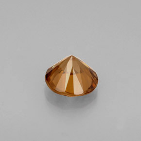 Zircone naturale arancione da 0,89 ct, taglio rotondo, VVS