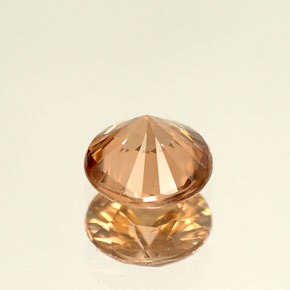 Zircone naturale arancione da 0,92 ct, taglio rotondo, VVS