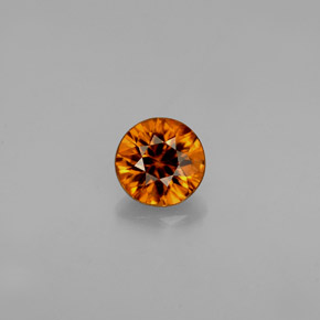 Zircone naturale arancione da 0,91 ct, taglio rotondo, VVS-VS