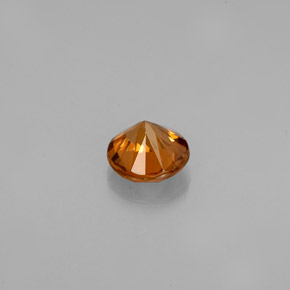 Zircone naturale arancione da 0,91 ct, taglio rotondo, VVS-VS