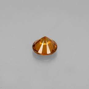 Zircone naturale arancione da 0,90 ct, taglio rotondo, VVS