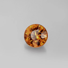 Zircone naturale arancione da 0,99 ct, taglio rotondo, VVS
