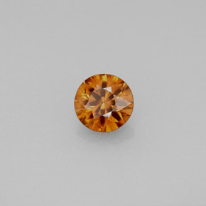 Zircone naturale arancione da 1,01 ct, taglio rotondo, VVS-VS